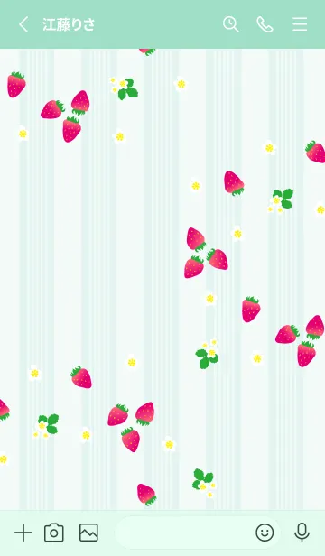 [LINE着せ替え] いちご シンプルかわいい30の画像2