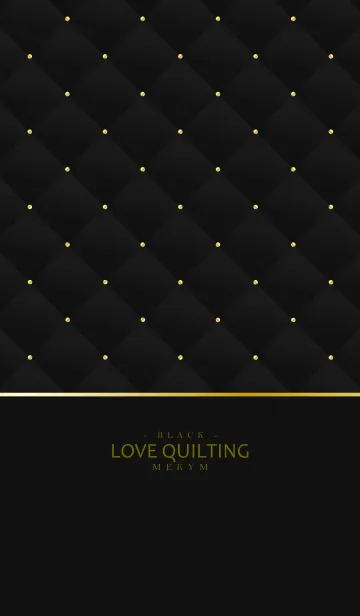 [LINE着せ替え] LOVE QUILTING BLACK 34の画像1