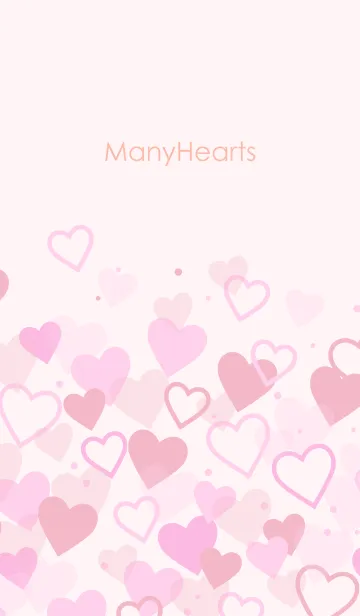 [LINE着せ替え] Many Hearts-PINK 21の画像1