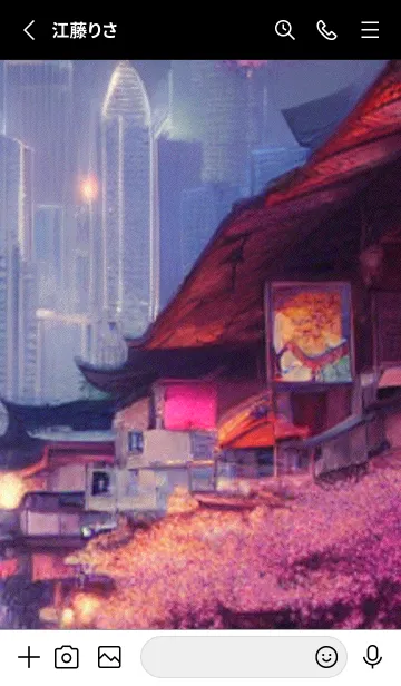 [LINE着せ替え] 和の夜桜#DQ26。の画像2