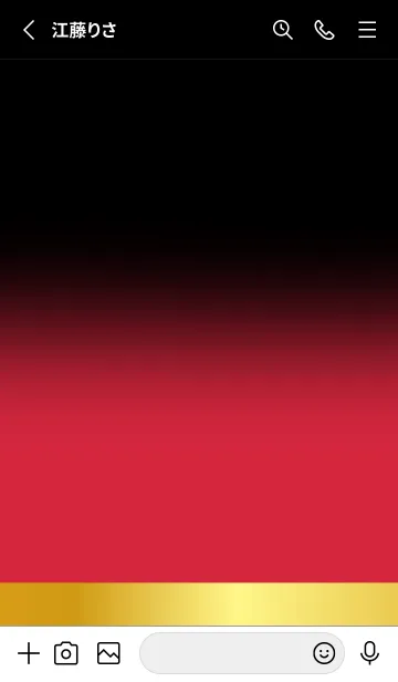 [LINE着せ替え] Brick Red Gold Black Theme (JP)の画像2