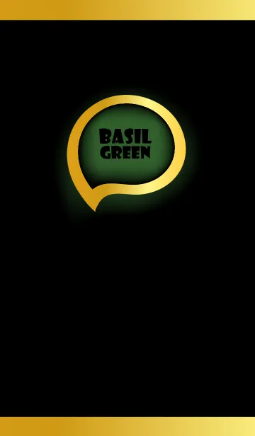 [LINE着せ替え] Basil Green Gold Black Theme (JP)の画像1