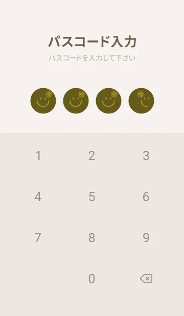 [LINE着せ替え] スマイル＆フラワー オリーブドラブの画像4