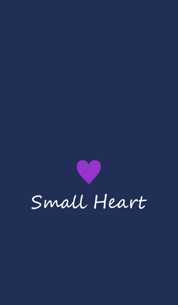 [LINE着せ替え] Small Heart *Navy Purple 16*の画像1