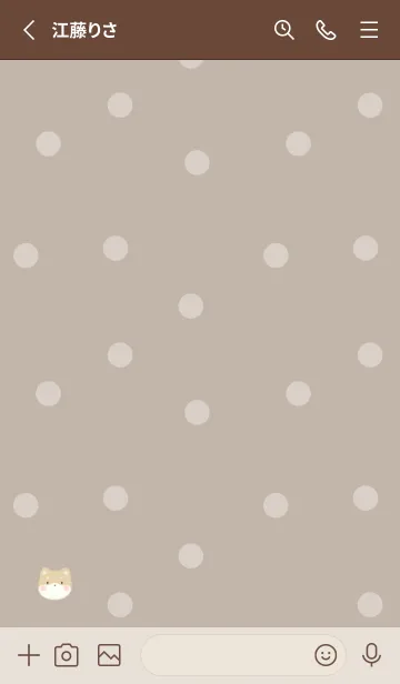 [LINE着せ替え] ふわふわしばいぬ -モカベージュ- ドットの画像2