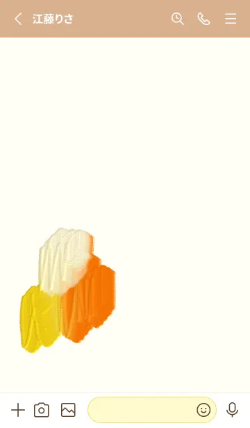 [LINE着せ替え] シンプル油絵 オレンジ×黄色の画像2