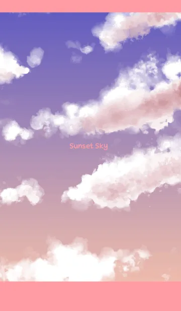 [LINE着せ替え] 夕暮れの空の着せかえ ピンク2の画像1