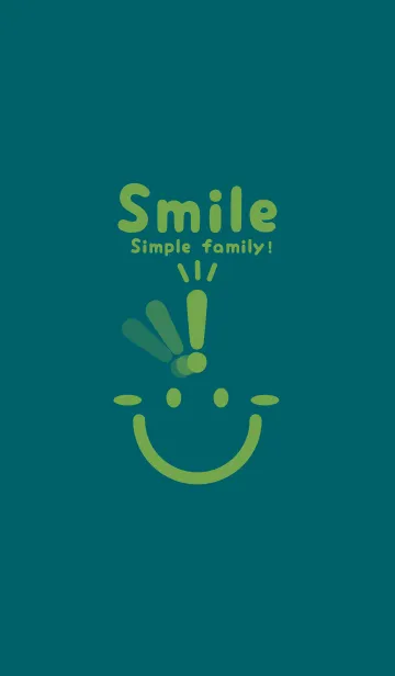 [LINE着せ替え] スマイル＆ヒラメキ Deep teal greenの画像1