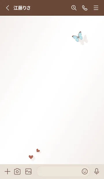 [LINE着せ替え] フラワー♥pinkbrown07_1の画像2