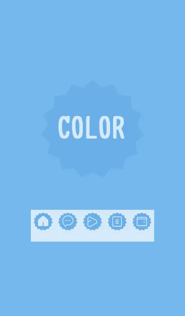 [LINE着せ替え] blue color M21の画像1