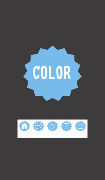 [LINE着せ替え] blue color M25の画像1