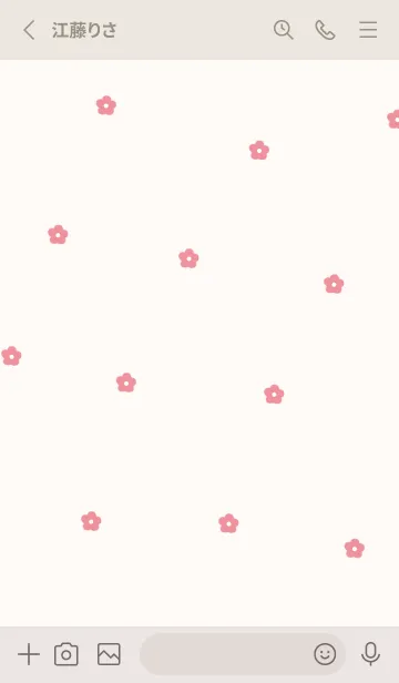 [LINE着せ替え] flower pattern (peachpink)の画像2