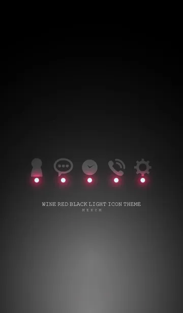 [LINE着せ替え] WINE RED BLACK LIGHT ICON THEMEの画像1
