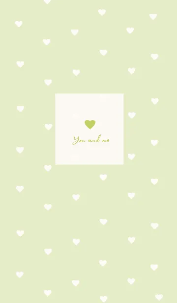 [LINE着せ替え] pattern_heart (naturalgreen)の画像1