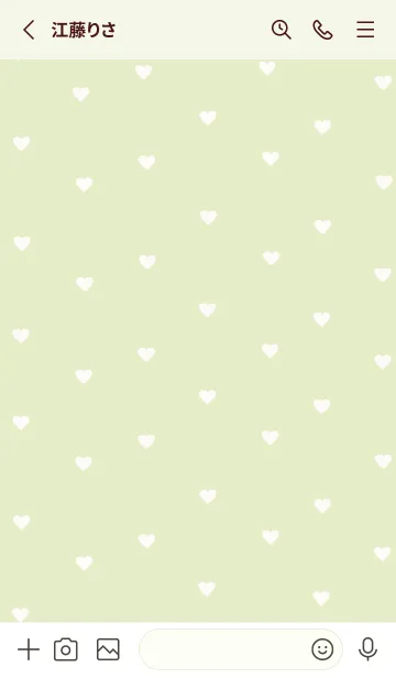 [LINE着せ替え] pattern_heart (naturalgreen)の画像2