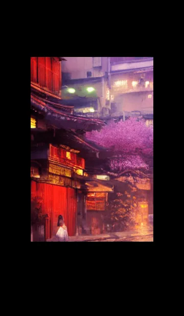 [LINE着せ替え] 和の夜桜#DR116。の画像1