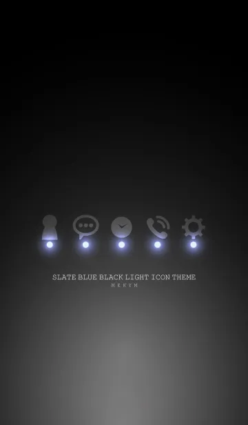 [LINE着せ替え] SLATE BLUE BLACK LIGHT ICON THEMEの画像1