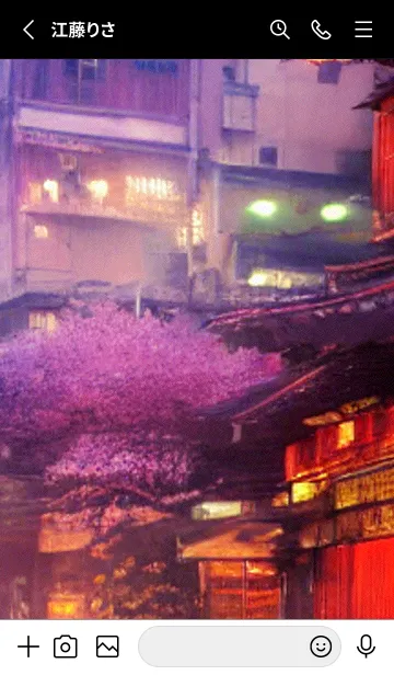 [LINE着せ替え] 和の夜桜#DR16。の画像2