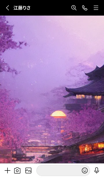 [LINE着せ替え] 和の夜桜#DR14。の画像2