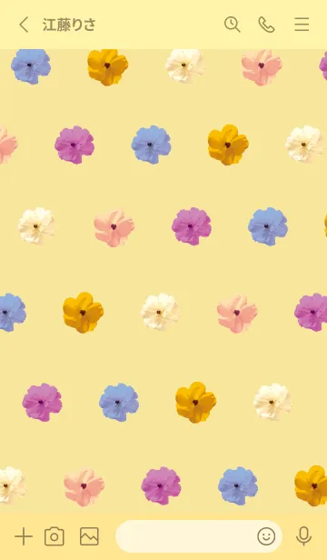 [LINE着せ替え] 黄色 : Spring Flowerの画像2