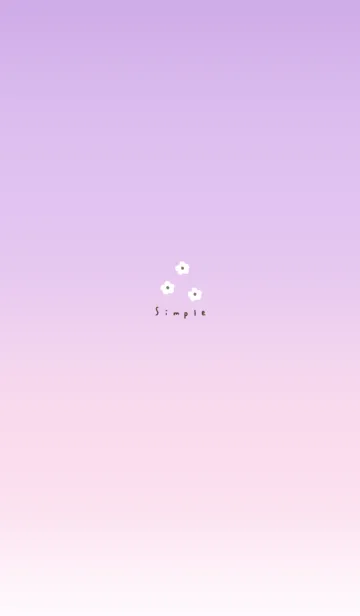 [LINE着せ替え] グラデーションピンクとお花。の画像1