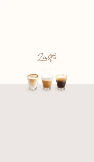 [LINE着せ替え] Latte 001 - 02-01 ベージュ 01 #aの画像1