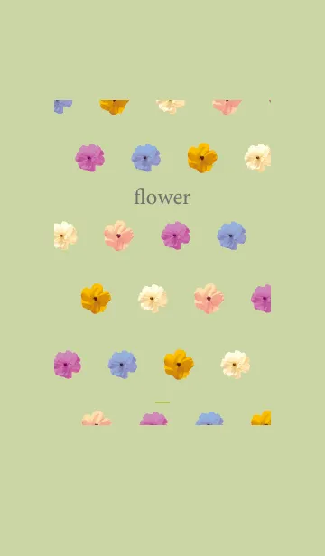 [LINE着せ替え] 黄緑 : Spring Flowerの画像1