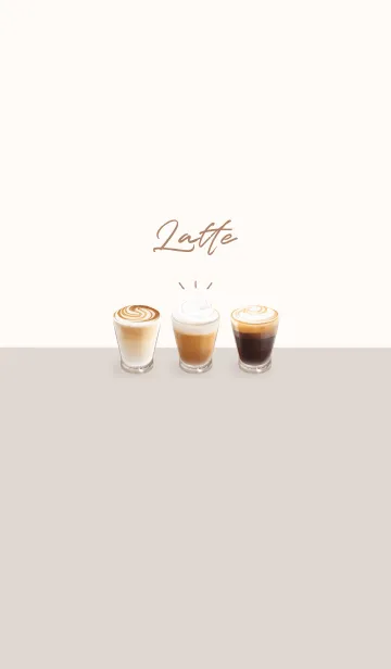 [LINE着せ替え] Latte 001 - 02-01 ベージュ 01 #iの画像1