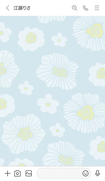 [LINE着せ替え] 白いお花たくさん19の画像2