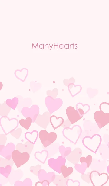 [LINE着せ替え] Many Hearts-PINK 23の画像1