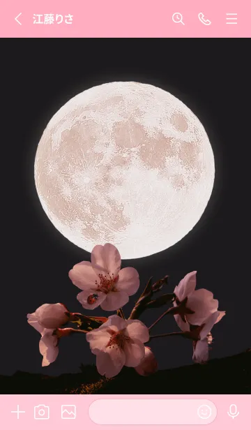 [LINE着せ替え] Sakura Full Moon #2-5の画像2