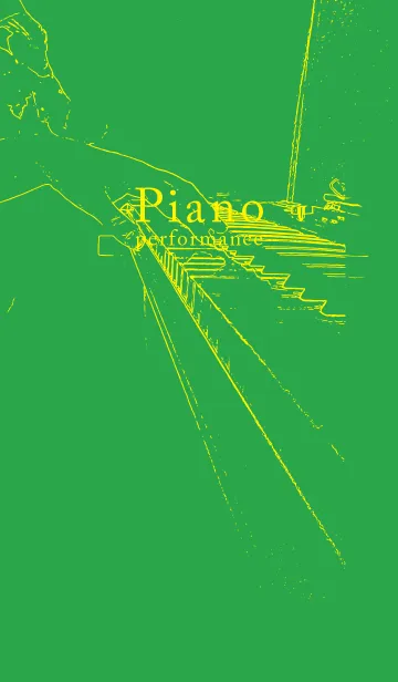 [LINE着せ替え] ピアノ演奏  鸚緑の画像1