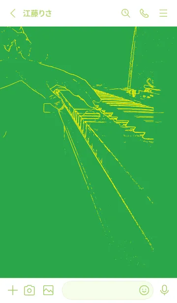 [LINE着せ替え] ピアノ演奏  鸚緑の画像2