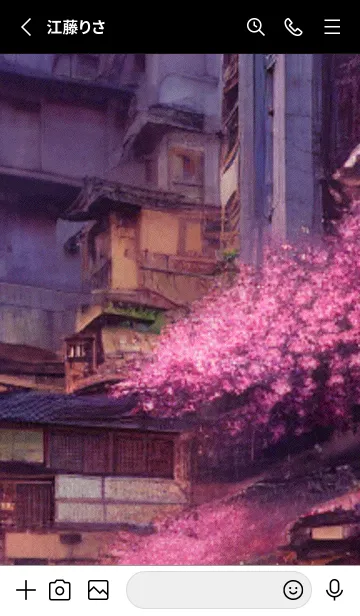 [LINE着せ替え] 和の夜桜#DR114。の画像2