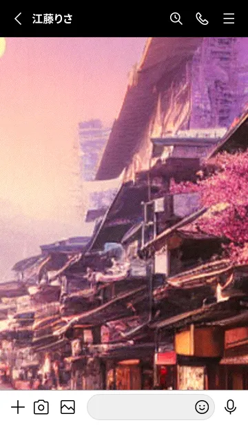 [LINE着せ替え] 和の夜桜#DR113。の画像2