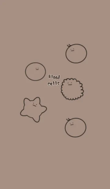 [LINE着せ替え] 血球たちの着せ替え（ベージュ2）の画像1