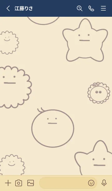 [LINE着せ替え] 血球たちの着せ替え（ベージュ2）の画像2