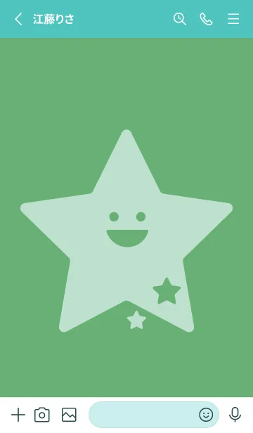 [LINE着せ替え] 星型の着せかえ 薄緑色の画像2