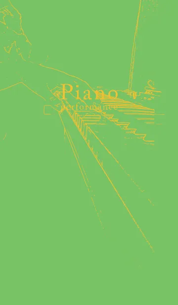 [LINE着せ替え] ピアノ演奏  ディープピーグリーンの画像1