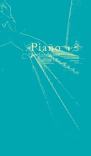 [LINE着せ替え] ピアノ演奏  薄浅葱の画像1