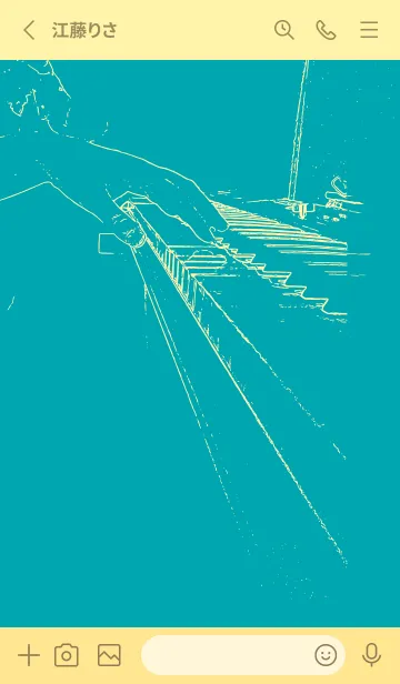 [LINE着せ替え] ピアノ演奏  薄浅葱の画像2