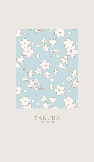 [LINE着せ替え] SAKURA flower shower Icelandの画像1