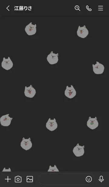 [LINE着せ替え] サモエドブラックの画像2