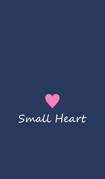 [LINE着せ替え] Small Heart *Navy+Pink 32*の画像1