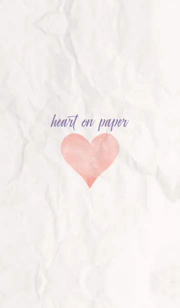 [LINE着せ替え] simple watercolor heart on paper 37の画像1