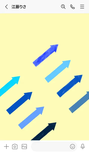 [LINE着せ替え] 右上がっていく青の人の画像2