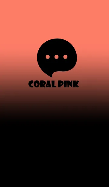 [LINE着せ替え] Black & Coral Pink Theme V4 (JP)の画像1