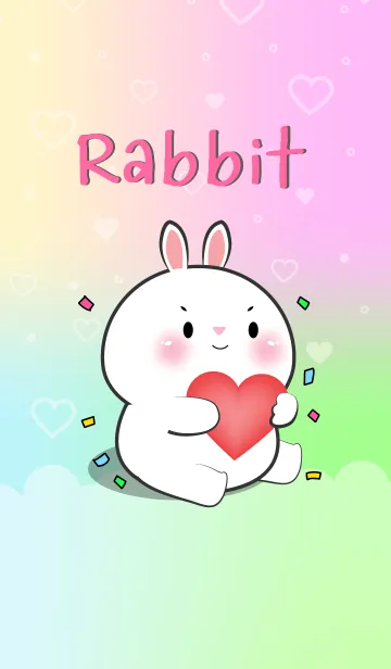 [LINE着せ替え] LOVE U White Rabbit Theme (JP)の画像1