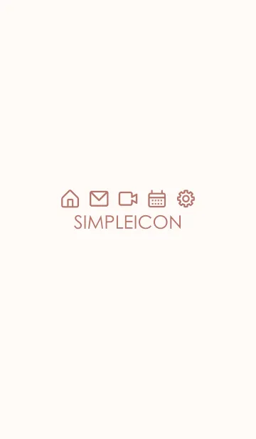 SIMPLE ICON -PINK BEIGE- 33の着せ替えメイン画像