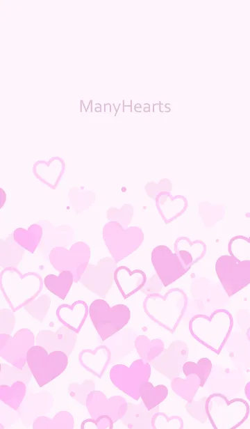 [LINE着せ替え] Many Hearts-PURPLE 24の画像1